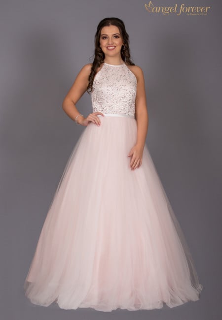 Angel Forever Baby Pink Tulle & Lace Ballgown